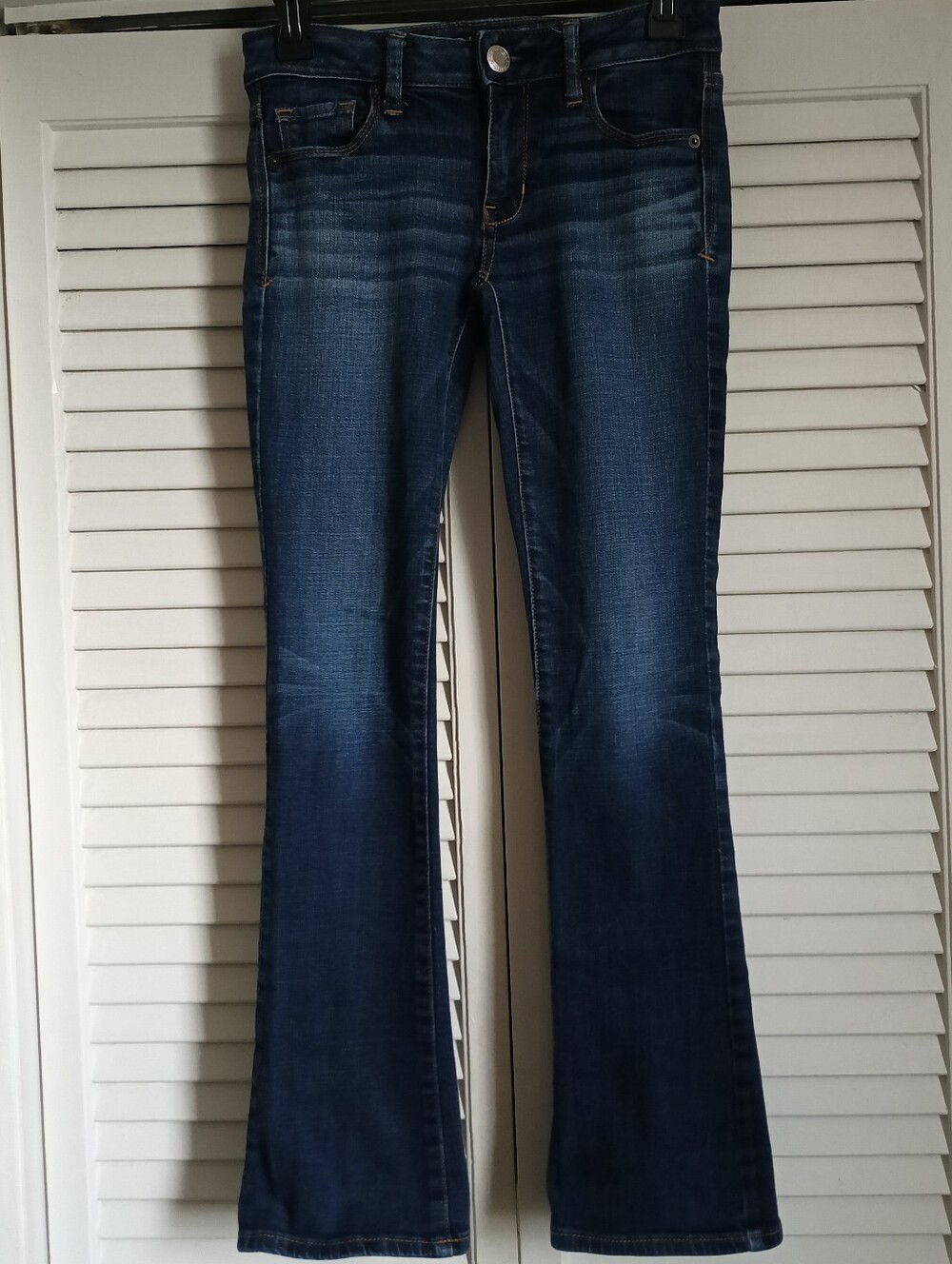 American Eagle Skinny Kick Dark Wash Super Stretch Dark Wash Jeans  (0S)